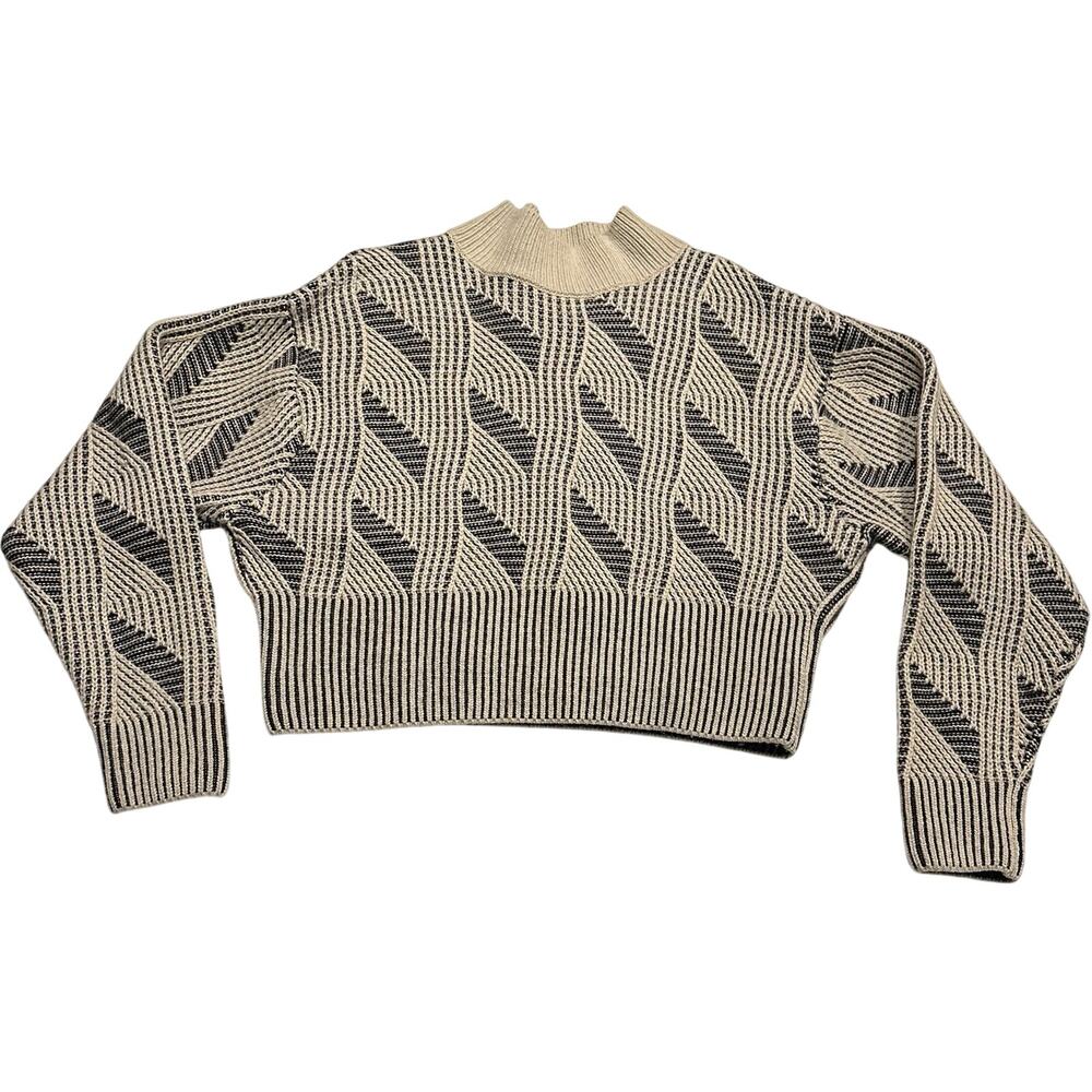 Stockholm Atelier & Other Stories Grey Cropped Mockneck Sweater Women’s Small